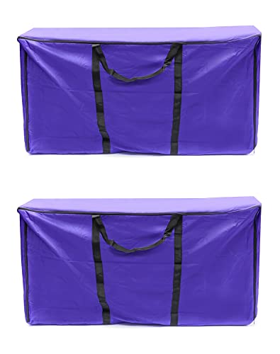 QWORK Hay Bale Storage Bag, 420D Horse and Livestock Hay Bale Bag, Large Tote Waterproof Collapsible Bag Hay Bale Carry Bag with Zipper, Stronger Handles Wrap Storage Bags Totes - size: 2 pack