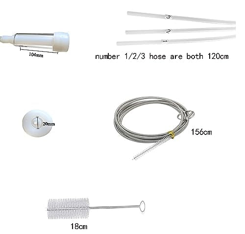 Goat Milking Machine Accessory Double Head Teat Cup with Switch, Goat Milker Tube with Clean Brush