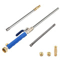 High Pressure Power Washer Wand with Flexible Hose Nozzle, 39'' | Hydro Jet Power Washer Cleaning Tool, Wand Lance for Gutter Patio Car Pet Window Glass Blue - color: Blue-Extend