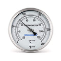 MEASUREMAN Fully Stainless Steel Pot, Kettle, Brewing Bimetal Dial Thermometer, 3" Dial, 6" Stem, 0-250 deg F/-20-120 deg C, -1% Accuracy, Adjustable, 1/2" NPT Back Mount - size: 3" Dial, 6" Stem, 0-250 deg F/-20-120 deg C, style: 6" Stem