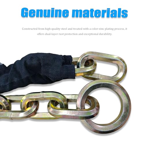 Heavy Duty Cut Proof Security Chain 4ft x 3/8 "Hardened Steel Cut Proof Lock for Motorcycles Trailers Gates Garage Anti Theft Security Chain (4ft) - size: 4ft