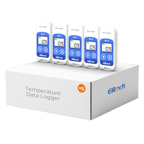 Elitech RC-5 USB Temperature Data Logger Recorder 32000 Points High Accuracy (5 Pack) - size: 5Pack