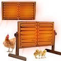 Chicken Coop Heater with Temperature Control, 200W Chick Heater with Adjustable Temp (70-190℉) for Winter, 2 Heating Plates, Foldable Large Size Coop Heater (Brown) - color: Brown