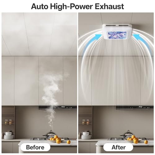 RexTact Bathroom Fan with Humidity Sensor,230 CFM 1.0 Sone Bathroom Exhaust Fan with Light,Ventilation and Exhaust Fan with Remote Control and Timer Function,Violet Blue - color: Violet Blue