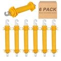 6 Pack Electric Fence Rubber Gate Handles - Heavy Duty Insulated Plastic Handles with Steel Hook, Electric Fence Rubber Gate - Yellow - color: Yellow 6-Pack
