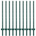 10-Pack 4.8 Feet Heavy-Duty Metal U Fence Posts for Wire Fencing | No-Dig Design · Powder-Coated Steel · For Garden, Yard & Animal Barrier - size: 4.8 Feet
