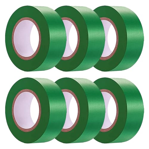 6 Pack Dark Green Flagging Tape, Non-Adhesive Marking Tape, 1"*600ft | Plastic Ribbon Neon Marking Roll for Tree Marking, Hunting, Boundaries and Hazardous Areas,Trail Marking - color: Dark Green