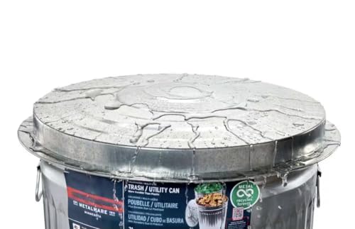 6 Gallon Galvanized Steel Trash Can Replacement Infinity Lid AV15236