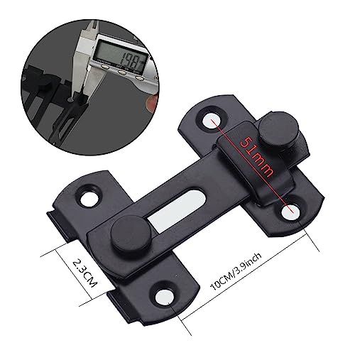 Flip Lock Barn Door Latch 4 Pack Door Latches Small Black Safety Door Glide Sliding Wine Cabinet Closet Gate for Bathroom Garden Cabinet Window