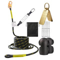 50FT Vertical Lifeline Assembly, Safety Rope,Fall Protection Rope cuerda, Safety Rope for Roofing,Polyester Roofing Rope with Hooks, Rope Grab, Roof Anchor and Knee Pads; ANSI Compliant