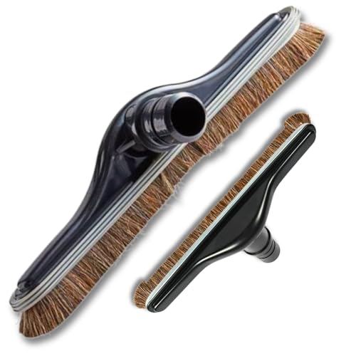 Backpack Vacuum Cleaner Hard Wood Tile Floor Brush 14” Wide with Bumper for Natural Horsehair Soft Bristles Hoover, Sanitaire, Carpet Pro, Proteam Back Pack Vacuums and More
