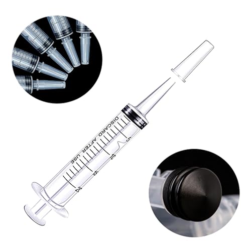 10 Pack 20ml Syringe for Liquid Without Needle,Syringe with Cap,Individually Wrapped,Measurement for Scientific Labs,Measuring Liquids,Pet Feeding,Oil or Glue Applicator (A 10 Pack 20ml) Straight Mouth - size: A 10 Pack 20ml