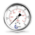 15 PSI Liquid Filled Pressure Gauge with NIST Traceable Certificate, Calibrated in USA Lab, 2.5" Dial, 1/4 NPT Back Mount, ASME Grade A, 304 SS Case, Brass Wetted Parts, PSI/Bar - size: 0-15 PSI, style: NIST TRACEABLE
