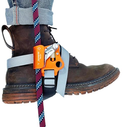 Foot Ascender Riser - Rope Climbing Equipment for SRT Climbing & Tree Arborist Climbing Device - color: Left Foot Orange
