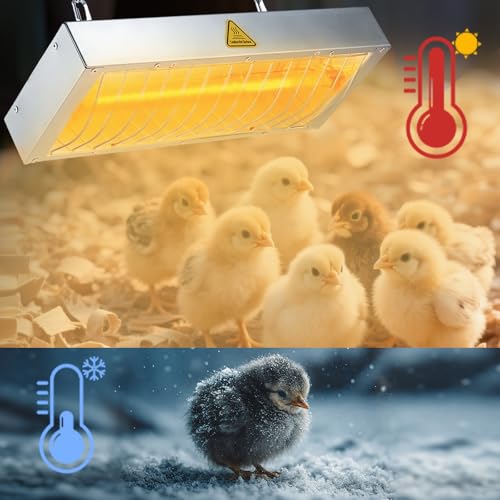 600W Chicken Coop Heater Bulb, Replacement Bulb Accessories for Chicken Heat Lamp, Brooder Heater Tubes for Chicks, Poultry, Pets, 4 Pack - color: Bulb 600W - 4 Pack