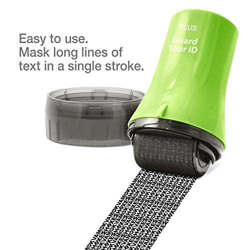 Guard Your ID Wide Identity Theft Protection Roller Stamp, 3-Pack for Mail - color: Green, size: Wide 3-Pack