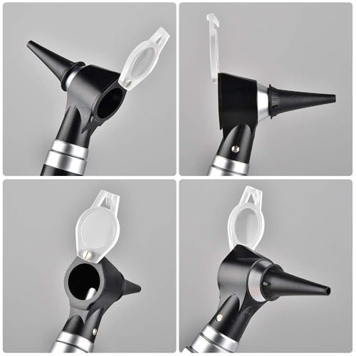Jiusion 3X Otoscope with LED, Handheld Ear Magnifier Scope for Doctor & Home | Portable Ear Check Scope with 8 Specula Caps & Storage Case for Adults, Kids, Pets, Dogs, Cats - size: Otoscope