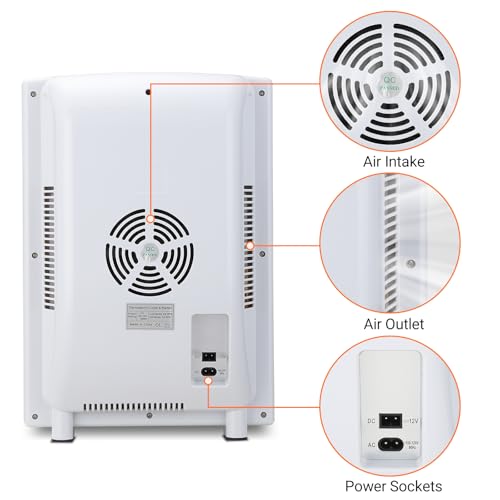 25L Reptile Egg Incubator with Cooling & Heating - Portable Scientific Lab Incubator, 10°c-60°c Temperature Control, 12V/110V Digital Incubator for Small Reptiles Hatching,White - color: White