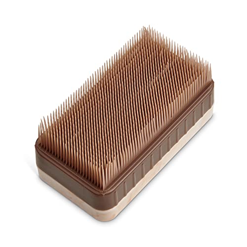 HIC Kitchen Potato Brush and Vegetable Scrubber, Dual-Textured Bristles - size: 3 x 1.625 x 1.5-inches, style: Potato Brush