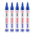 Blue Paint Markers, 5 Pack Oil-Based Waterproof Quick Dry Permanent Paint Pen Set for Rocks Painting, Wood, Fabric, Plastic, Canvas, Glass, Mugs, Metal, Tire, Stone, DIY Craft - color: Blue
