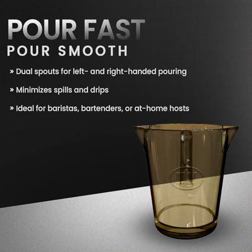 3 Oz Double Spout Polycarbonate Measuring Pitcher Yellow Cup