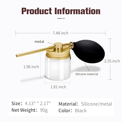 Spray Applicator — for the accurate jetting of fibrous and powdered substances, equipped with an all-in-one powder dispenser and spray bottle - color: Golden（Applicator+Bottle）