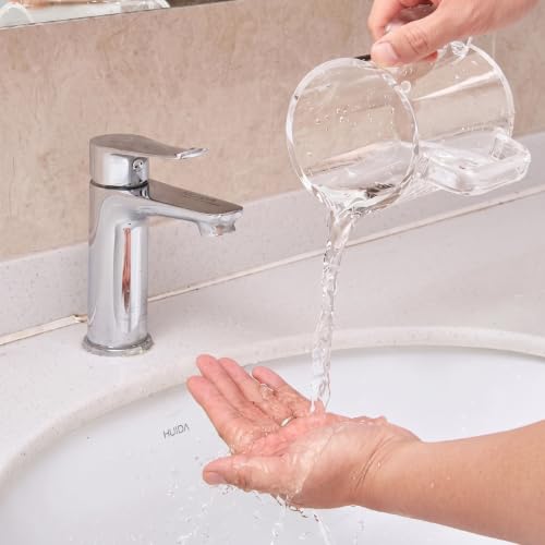 Khen Judaica Acrylic Hand Washing Cup for Netilat Yadayim with Dual Handles - 5" Clear Unbreakable Plastic Negel Vasser Wash Cup for Everyday & Passover Seder, Shabbat, Shul, Synagogue & Home (Clear) - color: Clear