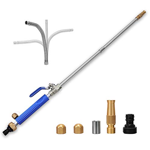High Pressure Power Washer Wand, Watering Sprayer Cleaning Tool, Hydro Jet Water Hose Nozzle, Wand Lance for Gutter Patio Car Pet Window blue - color: Blue