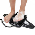 Efforest Shower Foot Scrubber Mat with Pumice Stone - Cleans, Smooths & Removes Dead Skin on Foot Without Bending, Foot Callus Remover with Non-Slip Suction Cups (Black) - color: Black