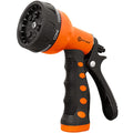 AUTOMAN-Garden-Hose-Nozzle,ABS Water Spray Nozzle with Heavy Duty 7 Adjustable Watering Patterns,Slip Resistant for Watering Plants,Lawn& Garden,Washing Cars,Cleaning,Showering Pets - Orange - color: Orange