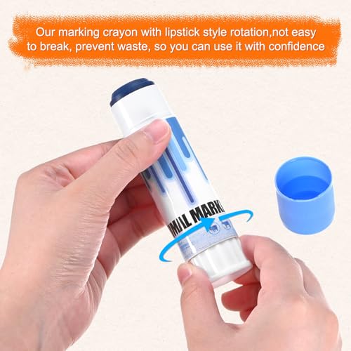 M METERXITY 5-Pack Livestock Marker, 11.6 Cm/4.6 Inches Medium Animal Crayons for Pig/Cattle/Cow/Sheep Supplies, Farming Livestock Marking Crayons [Blue] - color: Blue
