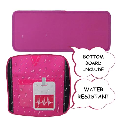 NGIL Utility Water Resistant Tote Bag | Work Tote for Women, Nurse Bag, Teacher's Choice Purse, Gym Bag, Everyday Organizer Top Zipper Closure - color: Nurse-hot Pink