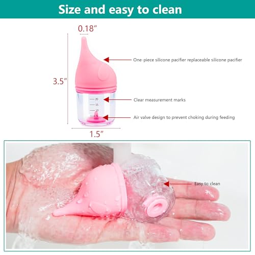 Puppy Bottles for Nursing，Kitten Bottles for Nursing，Pet Feeding Bottle，(Pink - 20ml) - color: Pink