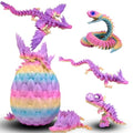 5 Pcs，12" 3D Printed Rainbow Dragon Eggs,Dinosaur Egg,Crystal Dragon Toys,Snake Eggs, Animals,Fidget Toy,Desk Executive Toy，Easter Eggs Basket Stuffers,Toys for Boys Kids Teen 5-7 4-6 8-12 - color: Tt-02