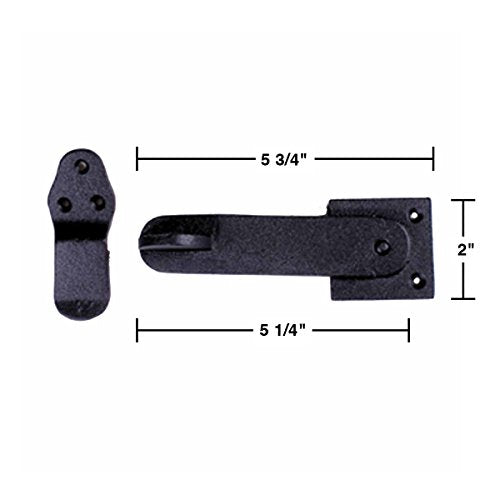 Renovators Supply Manufacturing Black Wrought Iron Flip Gate Latch 5.75 in Barn Cabin Door Lock with Hardware Pack of 3 - color: 5.75-inch Latch, size: Pack of 3