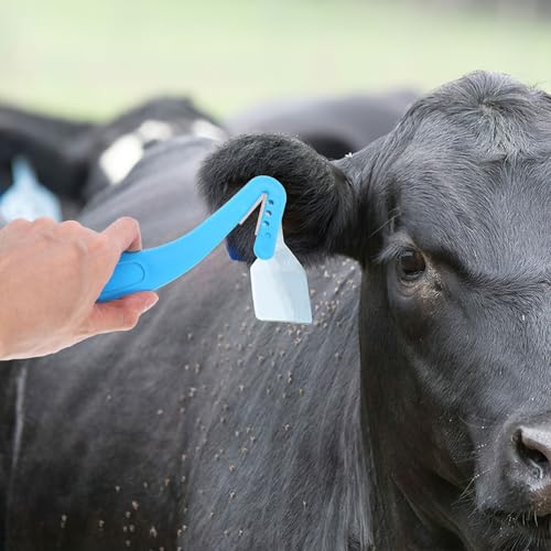 VANZACK 2pcs Livestock Ear Removing Tool Ear Skin Magnet Cutter for Cattle Cow Goat Sheep Pig