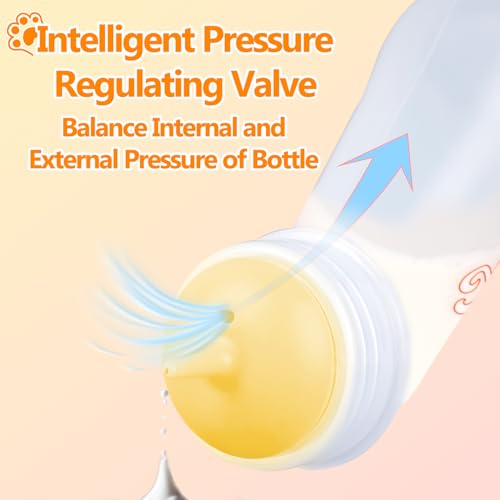 Pet Feeding Bottle,3 Pack Wide Mouth Angled Nursing Bottle, 3 Sizes Nipples with Ventilation Valve Resistant Tearing Perfect for Puppies, Kittens, Small Wildlife(Yellow) - color: white