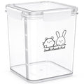 Small Animal Food Storage Box,Airtight Pet Food Storage Containers with Scoop,4.23 Qt Guinea Pig Food Container Storage Keep Fresh,Animal Food Containers for Hamster/Rabbit Dry Food Containers(Clear)