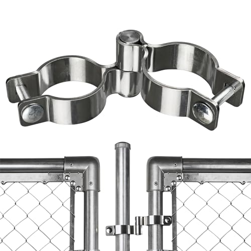 2 Pack 1-7/8" x 1-7/8" Chain Link Fence Gate Hinge, 304 Stainless Steel Heavy Duty Male Female Post Hinges with Bolts and Nuts - color: 1-7/8", size: 1-7/8"