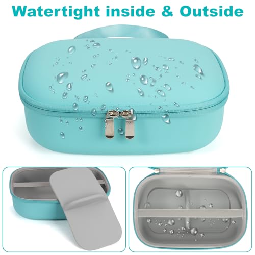 Wearable Breast Pumps Carrying Case, Hard Shell Breast Pump Bag with Waterproof Removable Tray, Breast Pump Storage Bag Compatible with Most of Wearable Breast Pumps (Teal) - color: Teal