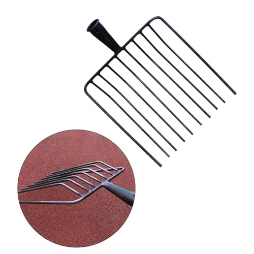 Steel Pitchfork Replacement Head, 10-Tooth Agricultural Manure Fork for Gardening and Stall Cleaning, Without Handle - color: 10 Teeth