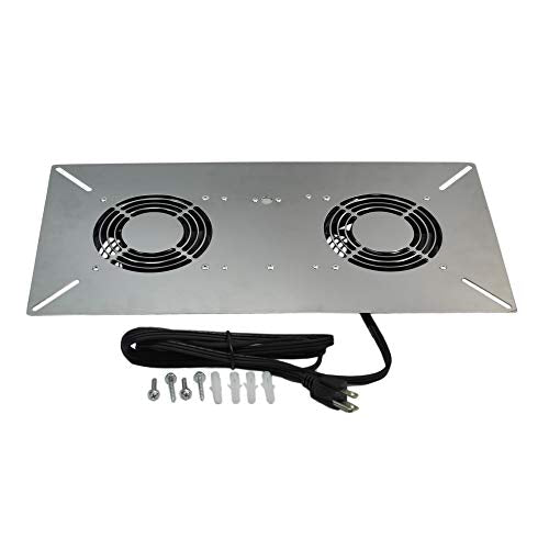 Durablow 220 CFM Air-Out Stainless Steel Crawl Space Vent Fan, Dual Fans | with Dehumidistat & Thermostat, Foundation Vent, Radon Mitigation, for Crawl Space, Basement (Stainless Steel, M2D) - color: SUS304 Air-Out, size: SUS304+Dual Fan+Dehumidistat