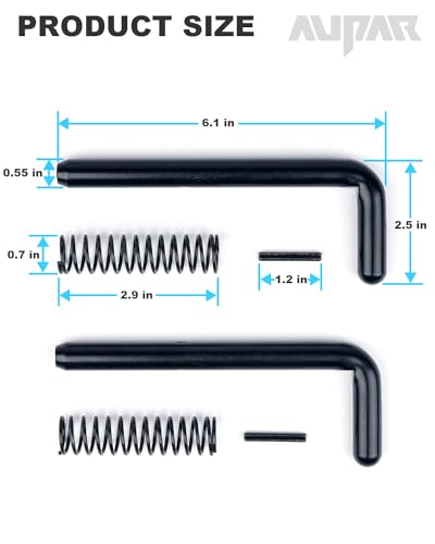 Heavy Duty Steel Trailer Gate Spring Latch Pin | Repair Kit 819T | Anti Rust | Black