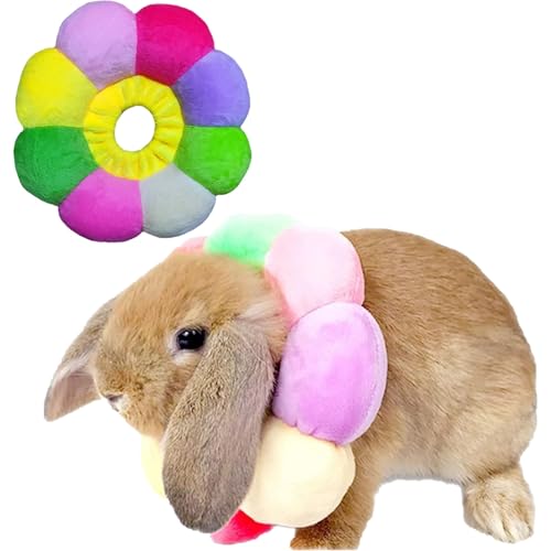 Rabbit Cat Cone Collar Soft,Adjustable Cat Recovery Wound Healing Accessory,Cats Cones to Stop Licking,for Chinchilla,Guinea Pigs,Bunny,Kitten Donuts Collar After Surgery(X-Small) - size: X-Small