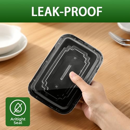 Meal Prep Containers With Lids, to Go Food Containers BPA Free, Stackable, Leak Resistant, Bento Box, Microwave, Dishwasher, Freezer Safe (24, ounces) - size: 24 Ounce