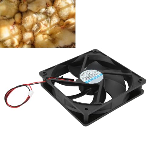 2Pcs Incubator Fan Incubator Exhaust Fan Low Noise High Power Motor | Incubator Uniform Temperature Fan for Poultry Farms Labs Upper Fan - style: Upper Fan*2pcs