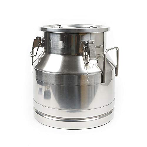 20L/5.25Gal Milk Cans-Stainless Steel Milk Transport Barrels Pail Milk Bucket Jug Oil Barrel Wine Barrel Canister Silicone Seal Barrels - size: 20L