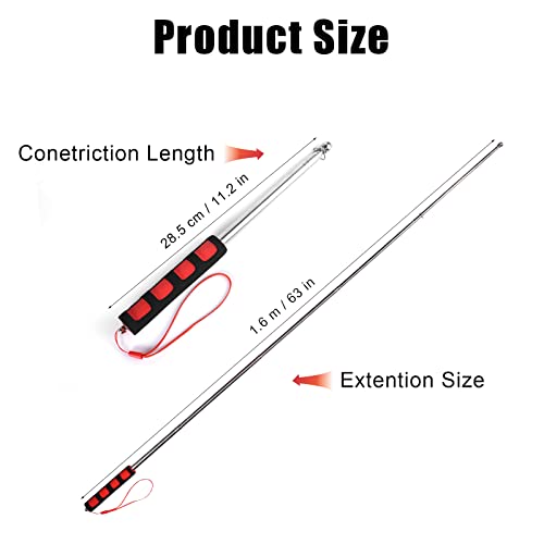 4pcs Horse Training Flag, 17.1x17.1inch | 5.25 Feet Red Retractable Telescopic Flag Poles with Horse Flag Horse Training Equipment (Four Colors)