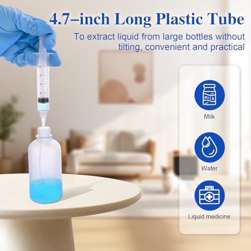 10 Pack 10ml Luer Lock Syringe - Syringes for Liquid with Soft Tube - Individually Pcakaged，Scientific Labs and Measuring, Refilling Inks - style: 10ml - 2.0mm Tube