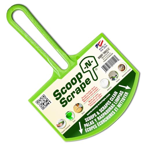 Scoop-N-Scrape Bucket Scoop | Efficient Bucket Scoop for 5-Gallon Buckets - Curved Bucket Trowel - Heavy-Duty Nylon - Scrapes Clean